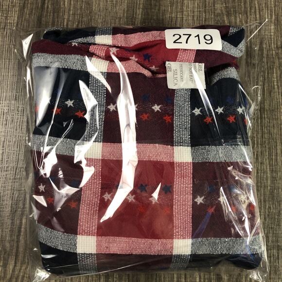 Lemon Grass 2Pcs Large Shirt w/Tank Plaid Short Sleeve Patriotic Patriot USA - Picture 11 of 11